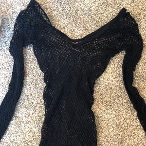 Fishnet long sleeve top